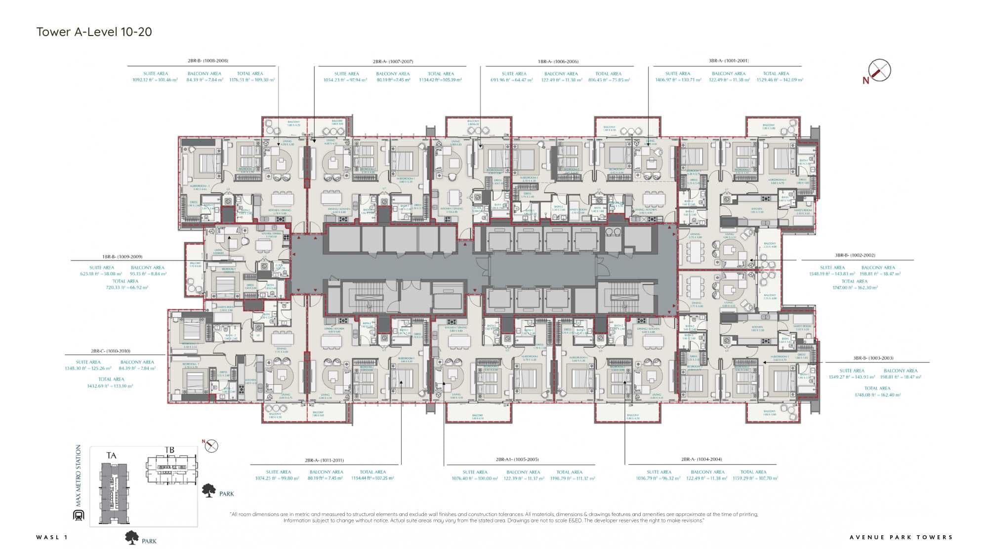 Avenue Park Tower A Level 10-20 Floor Plan
