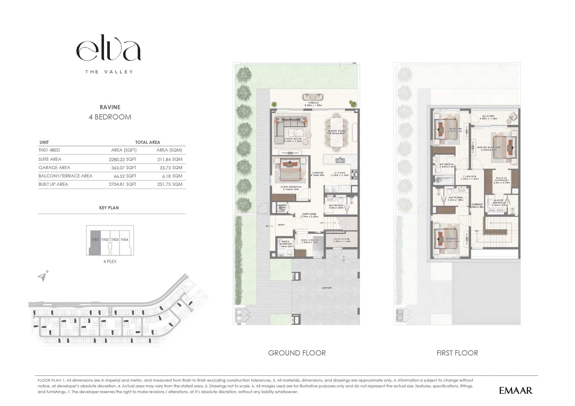 ELVA The Valley RAVINE 4 Bedroom Floor Plan