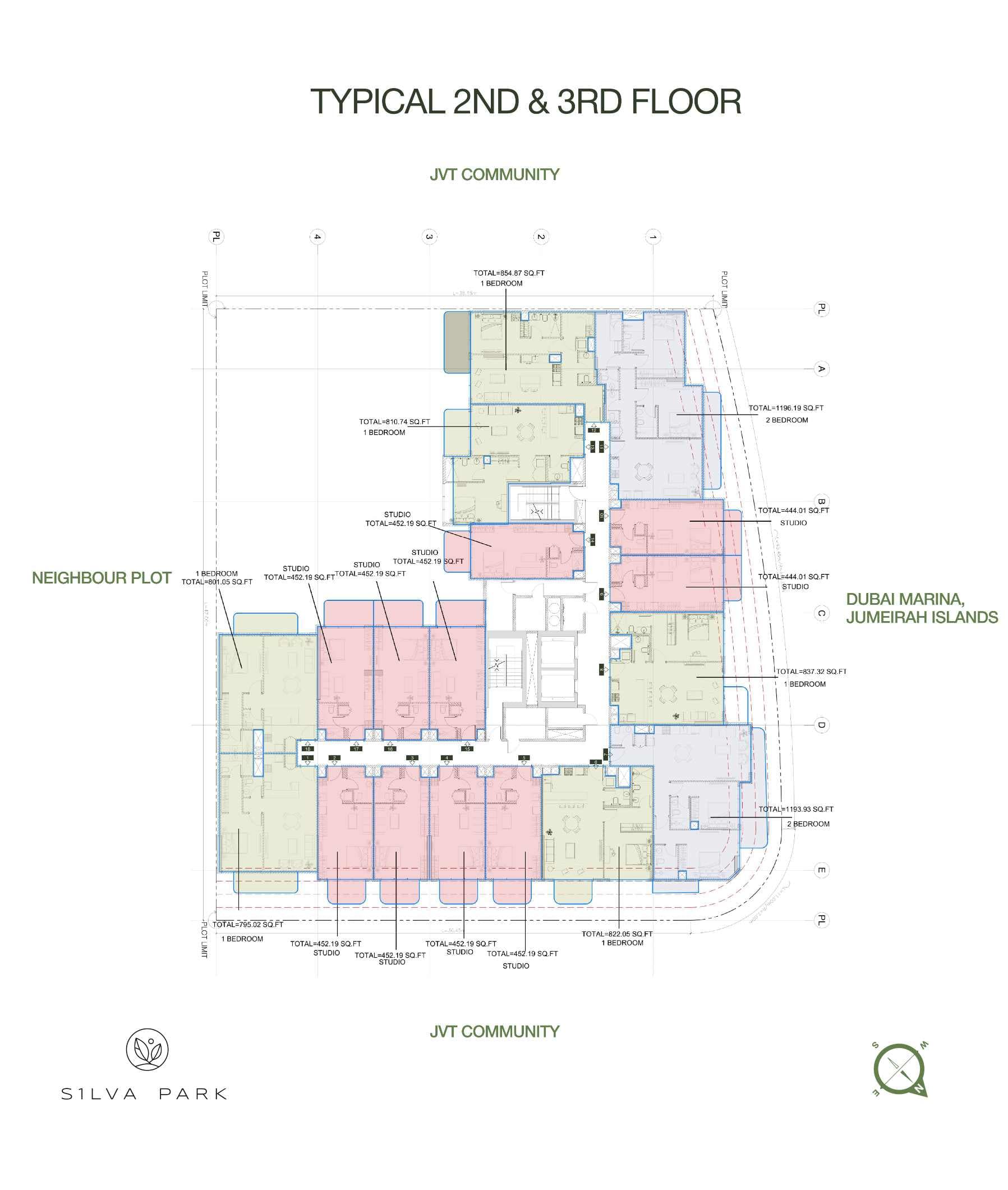 S1LVA Park Living 2nd &amp; 3rd Floor Plans