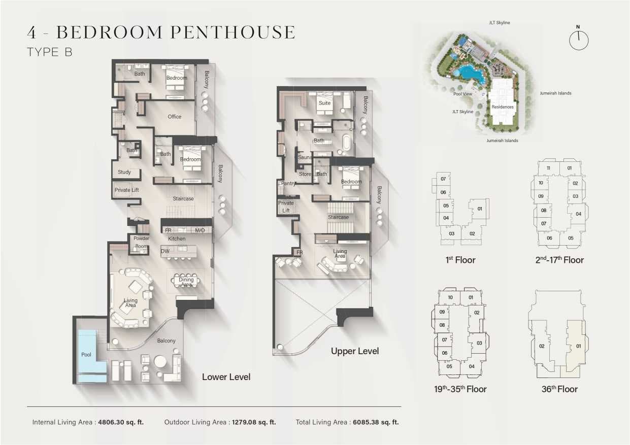 Altiera Heights 4 Bedroom Type B Floor Plan