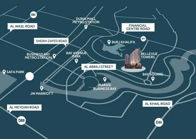 Bellevue Tower Apartments at Downtown Dubai
