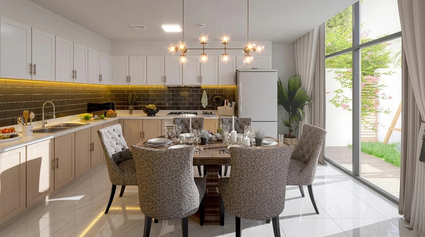 Bianca townhouses in Dubai Land exterior view