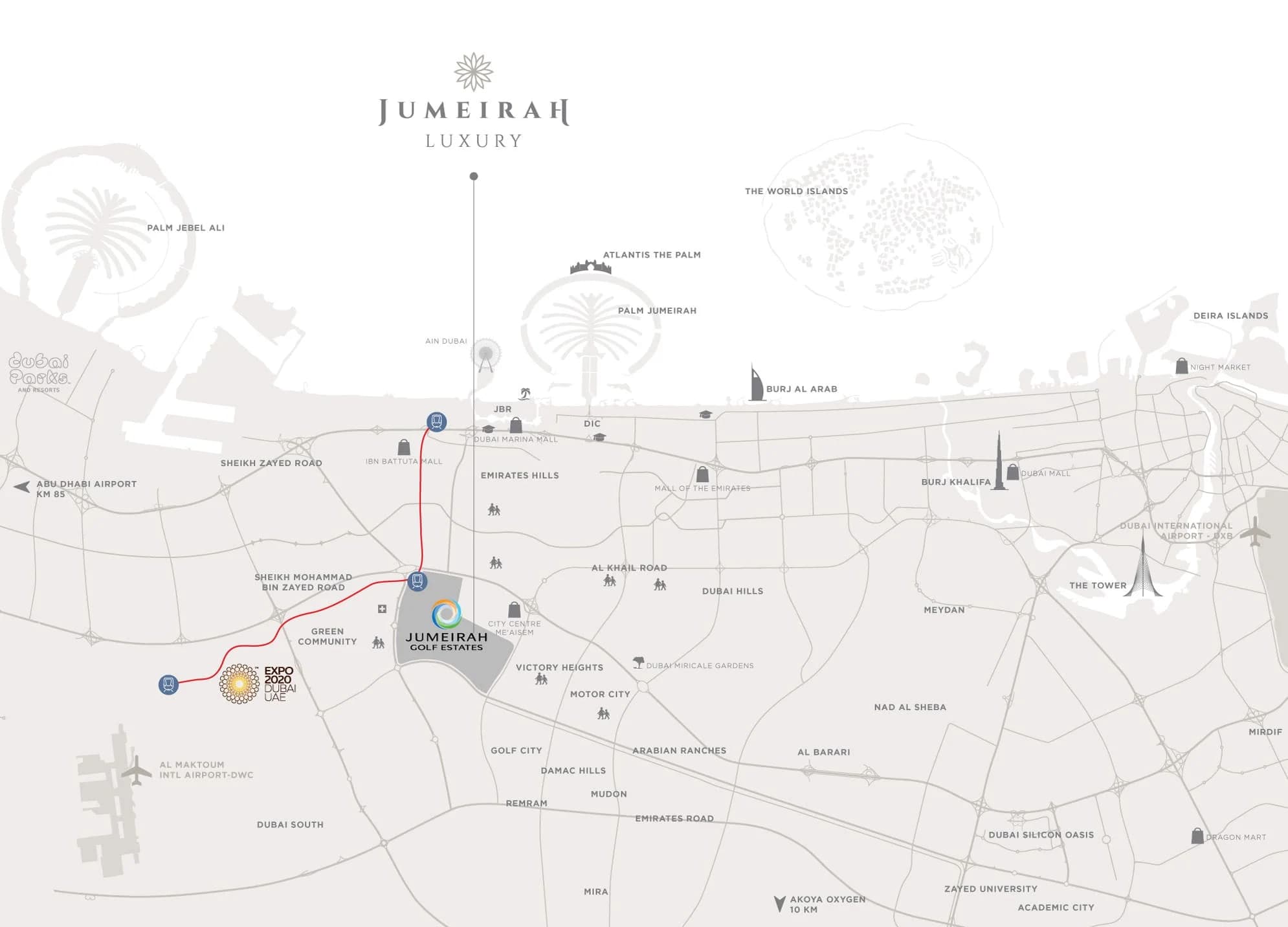 Jumeirah luxury Villas & Townhouses for Sale & Rent at Jumeirah Golf Estates