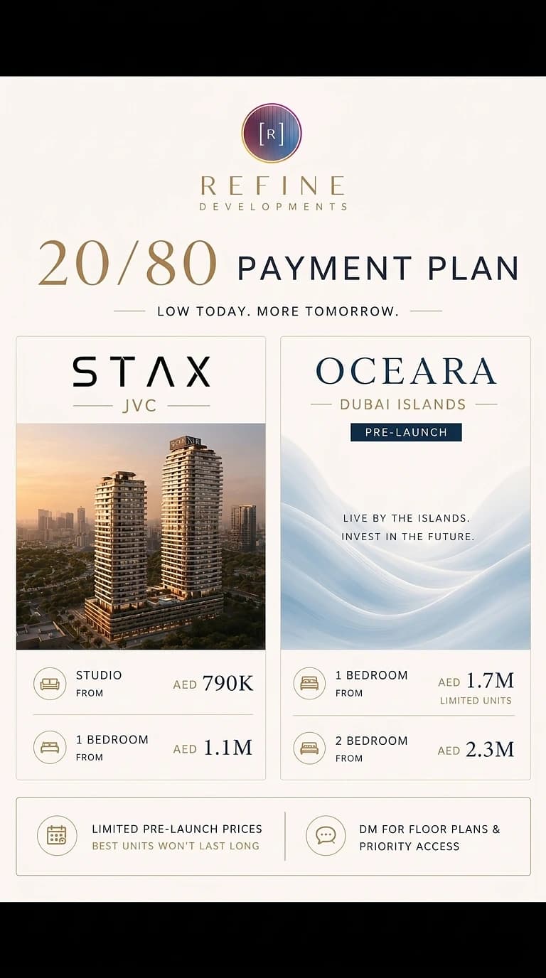 STAX, JVC apartments in JVC, Dubai exterior view