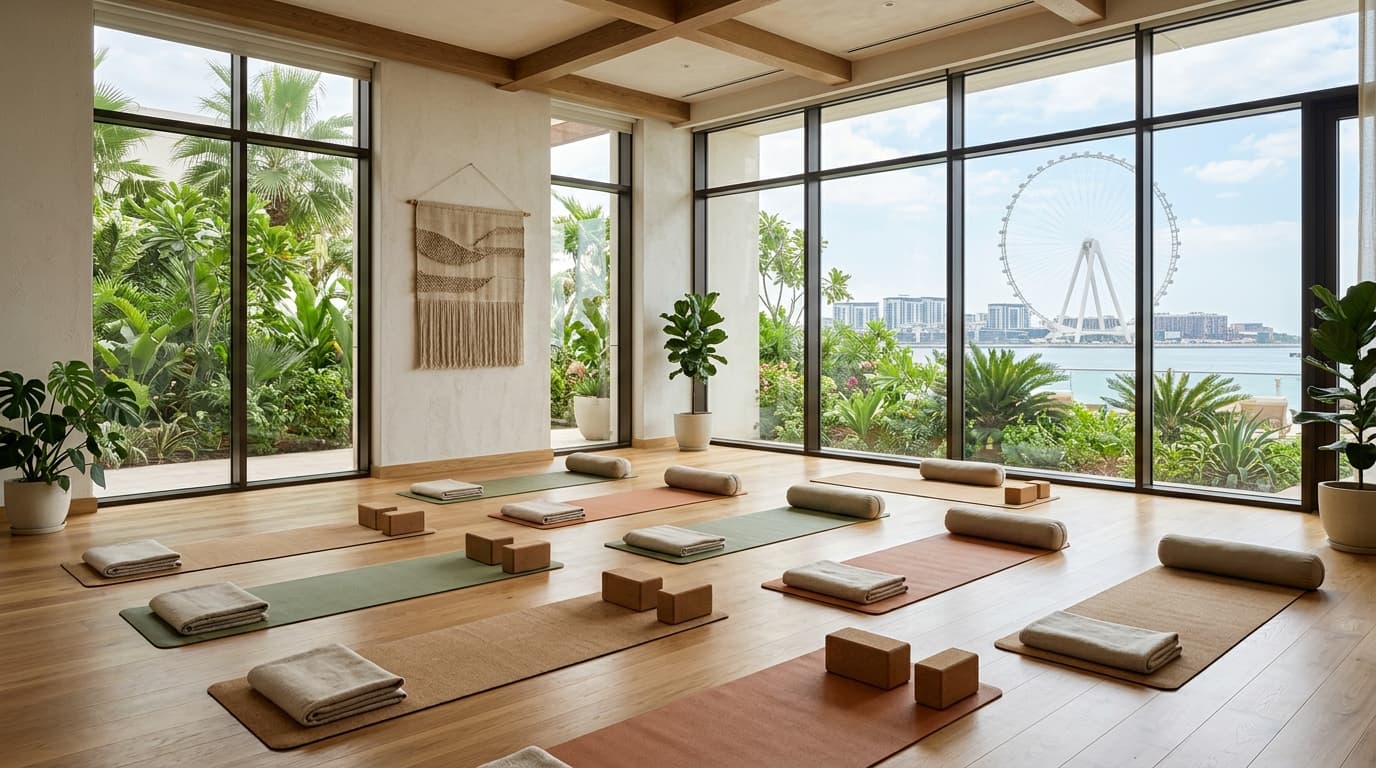 Flow & Glow yoga and brunch on Bluewaters: what is the itinerary and cost?