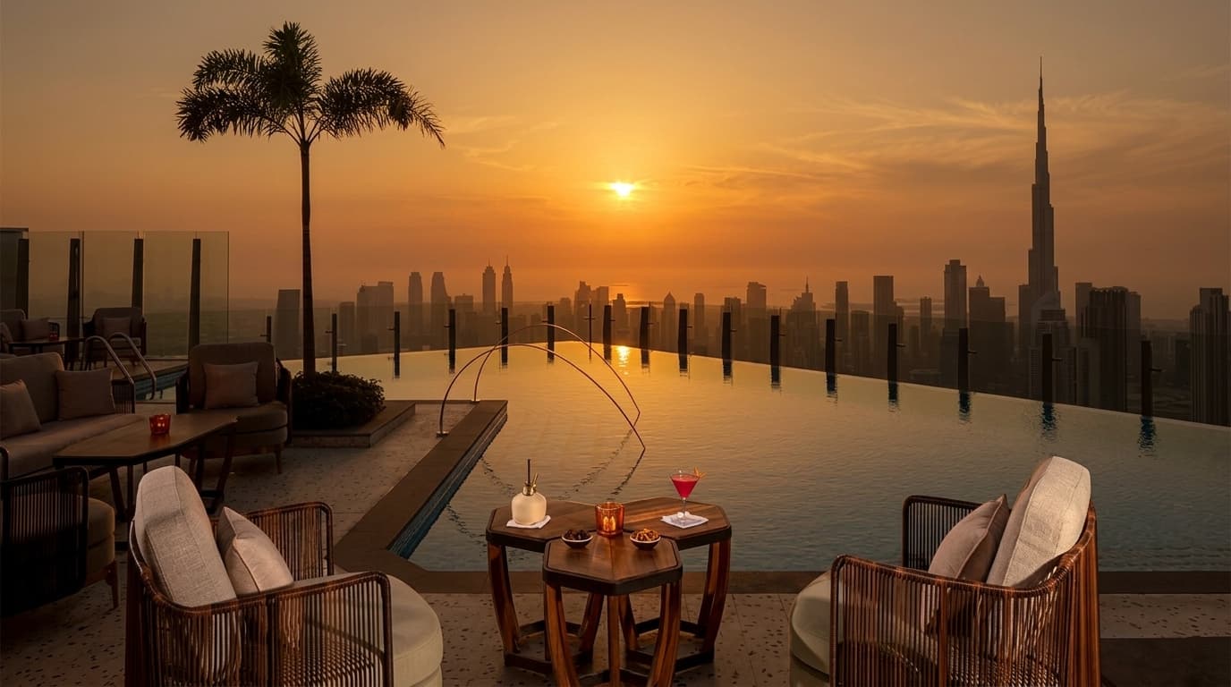 Какой rooftop-бар с видом на skyline рекомендовали в оригинальном списке?