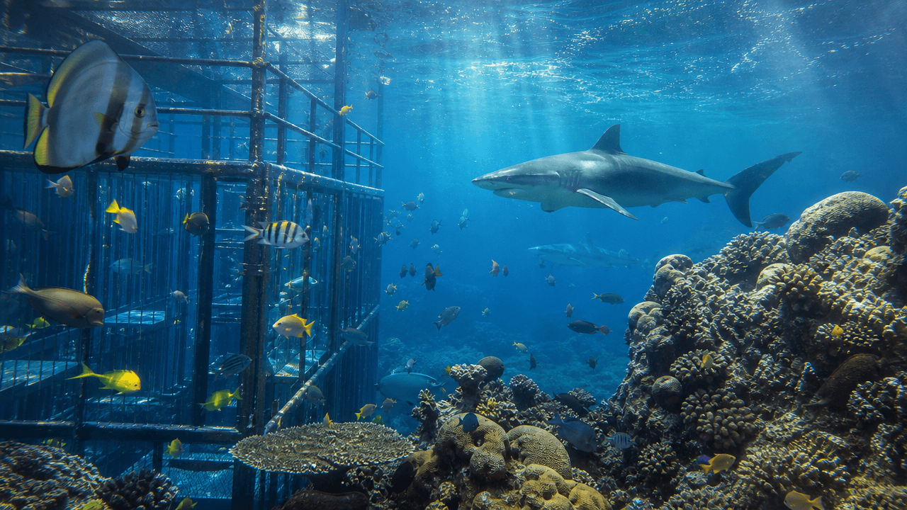 Can you dive with sharks or explore wrecks at Jumeirah and Dubai Aquarium?